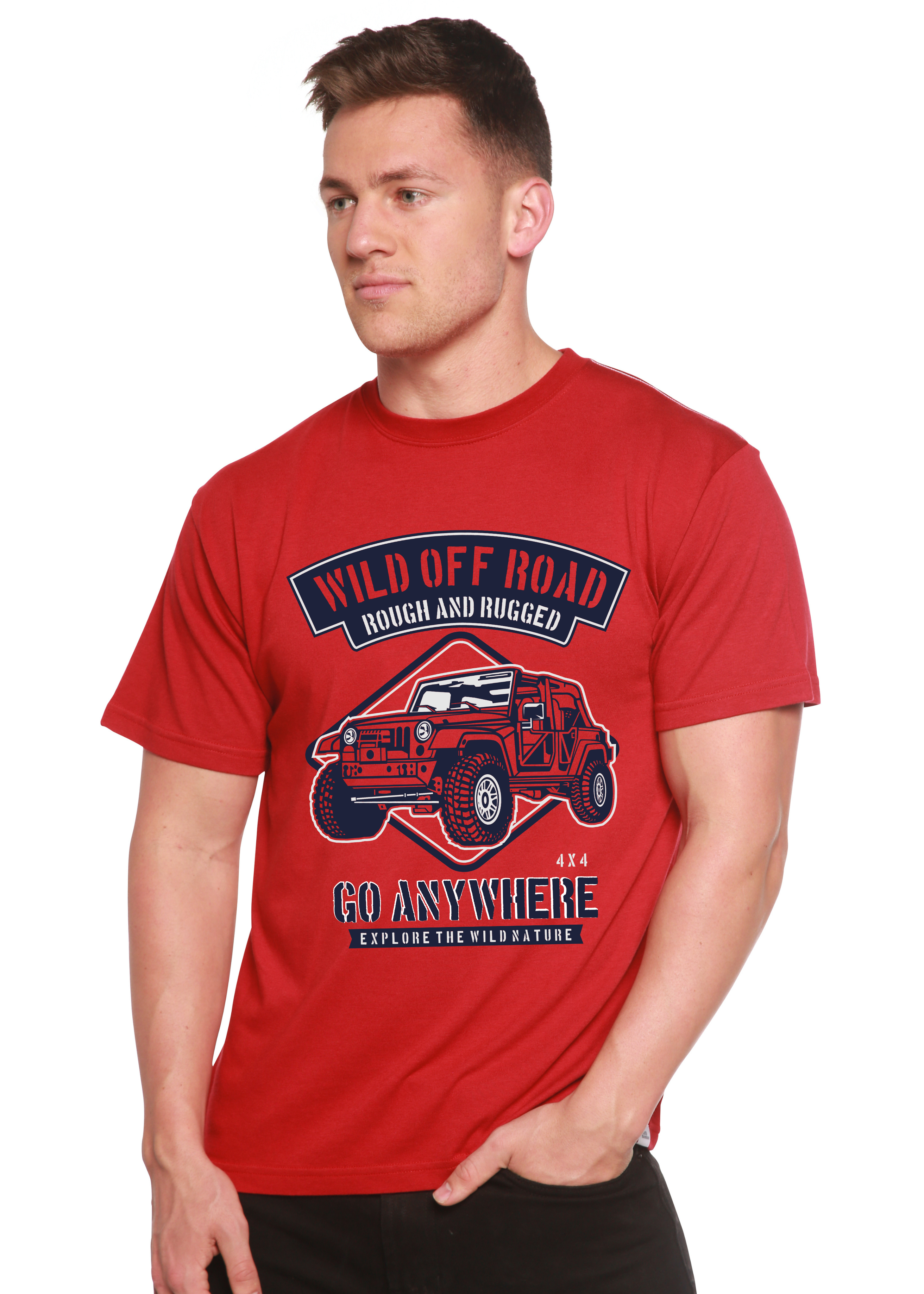 Wild Off Road Spun Bamboo® Men's Bamboo Viscose/Organic Cotton Short Sleeve Graphic T-Shirt
