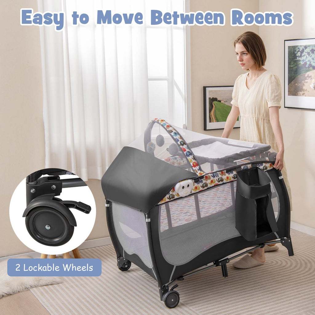 4 in 1 Portable Baby Nursery Center with Net and Music Box