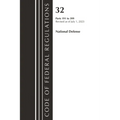 Code of Federal Regulations, Title 32 National Defense 191-399, Revised as of July 1, 2023 - Paperback