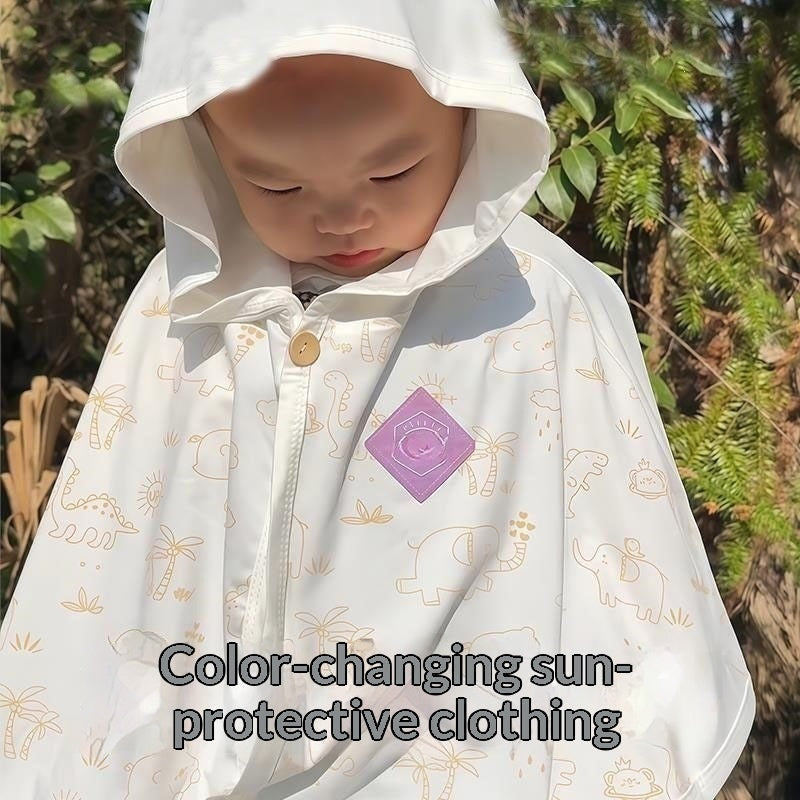 Color-changing UV-protection Cape Baby Sun-protective Garment