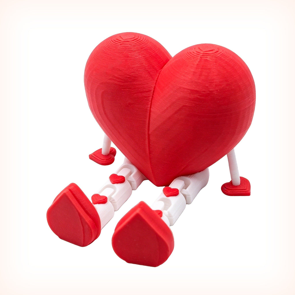 3D Printed Articulated Love Heart Sitting Figurine