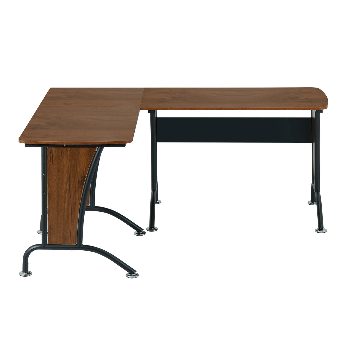 Techni Mobili Deluxe L-Shaped Desk with Inline Team Desk Option