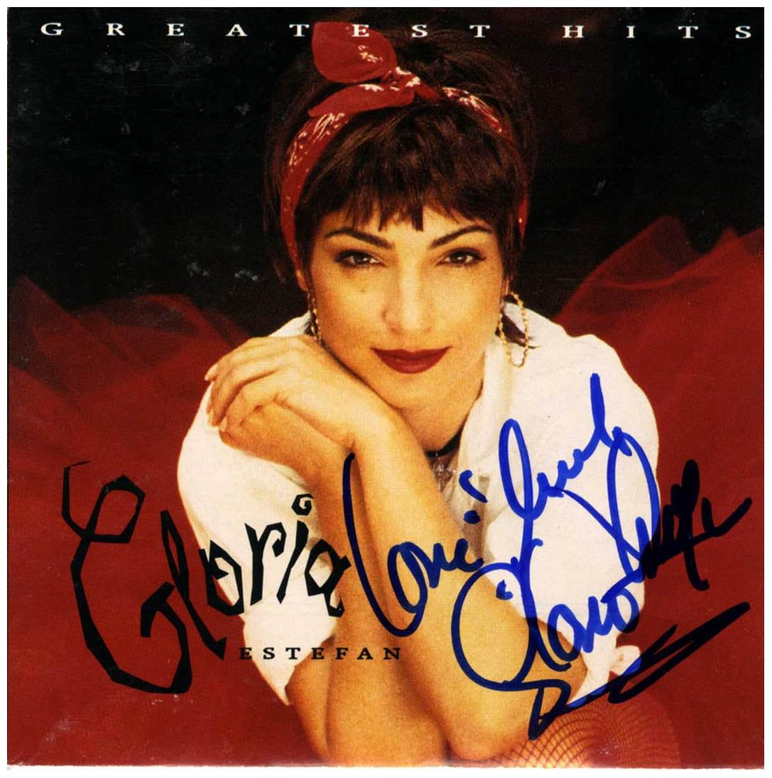 Gloria Estefan Signed Autographed Greatest Hits Cd Cover