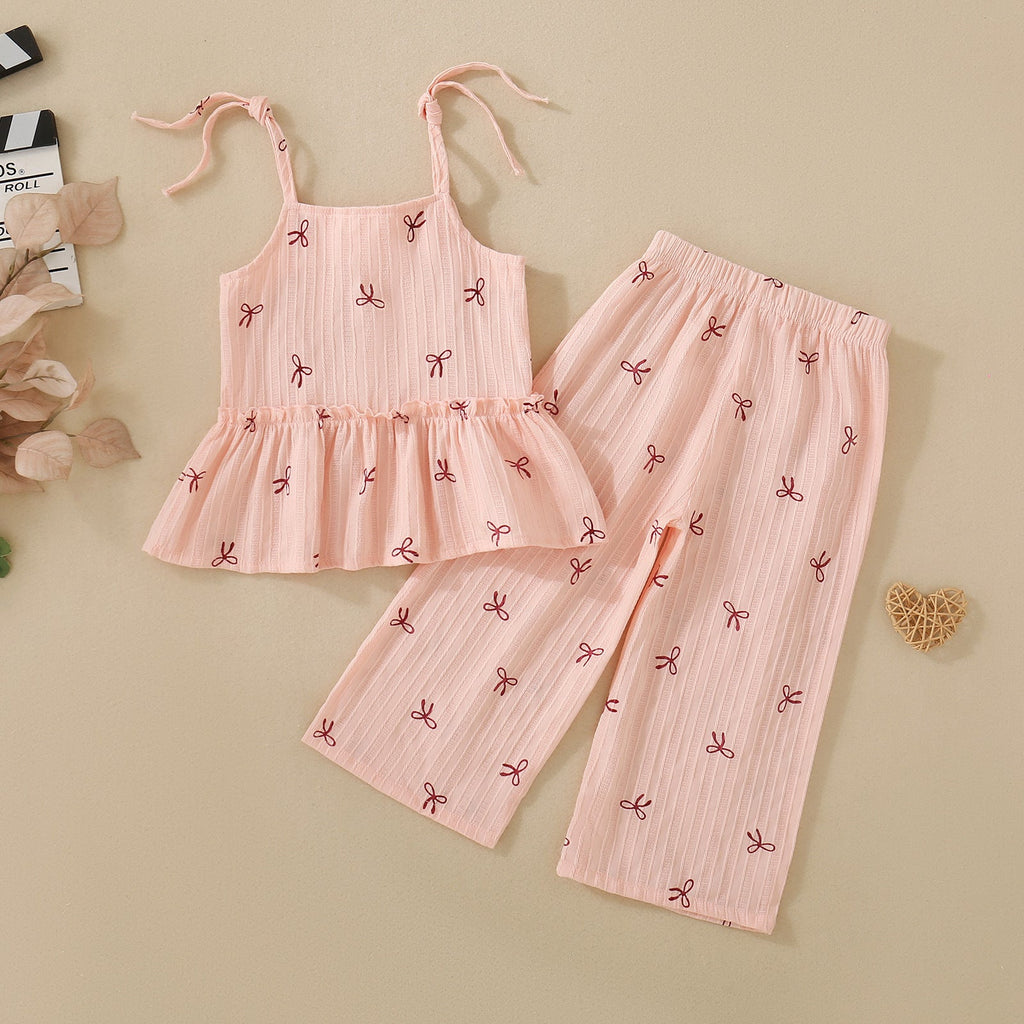 Baby Strap Vest And Pants Two-piece Set