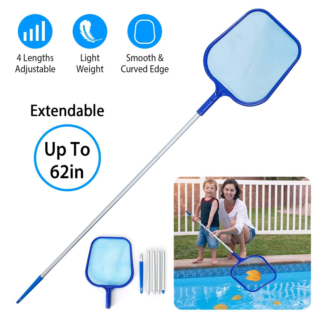 Swinging Pool Skimmer Cleaner Mesh Net Telescopic Pole