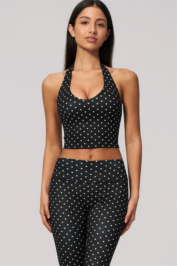 The Frame Halter Tank Top Capri Leggings 2-Piece Set