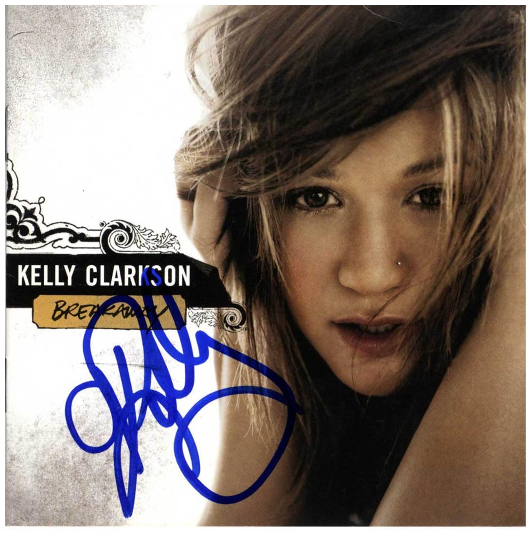 Kelly Clarkson Signed Breakaway Cd Cover