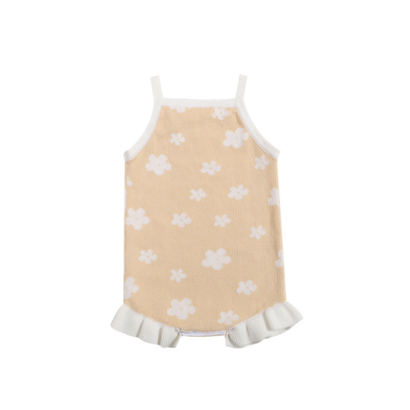 Strap-style Knitted Wool Baby Romper