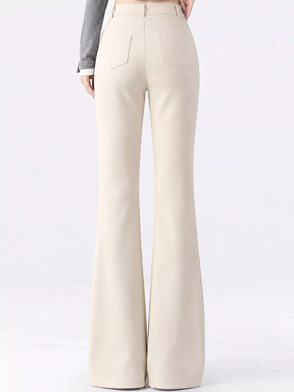 Full Size High-Waisted Slim-Fit Straight-Leg Pants Plus Size