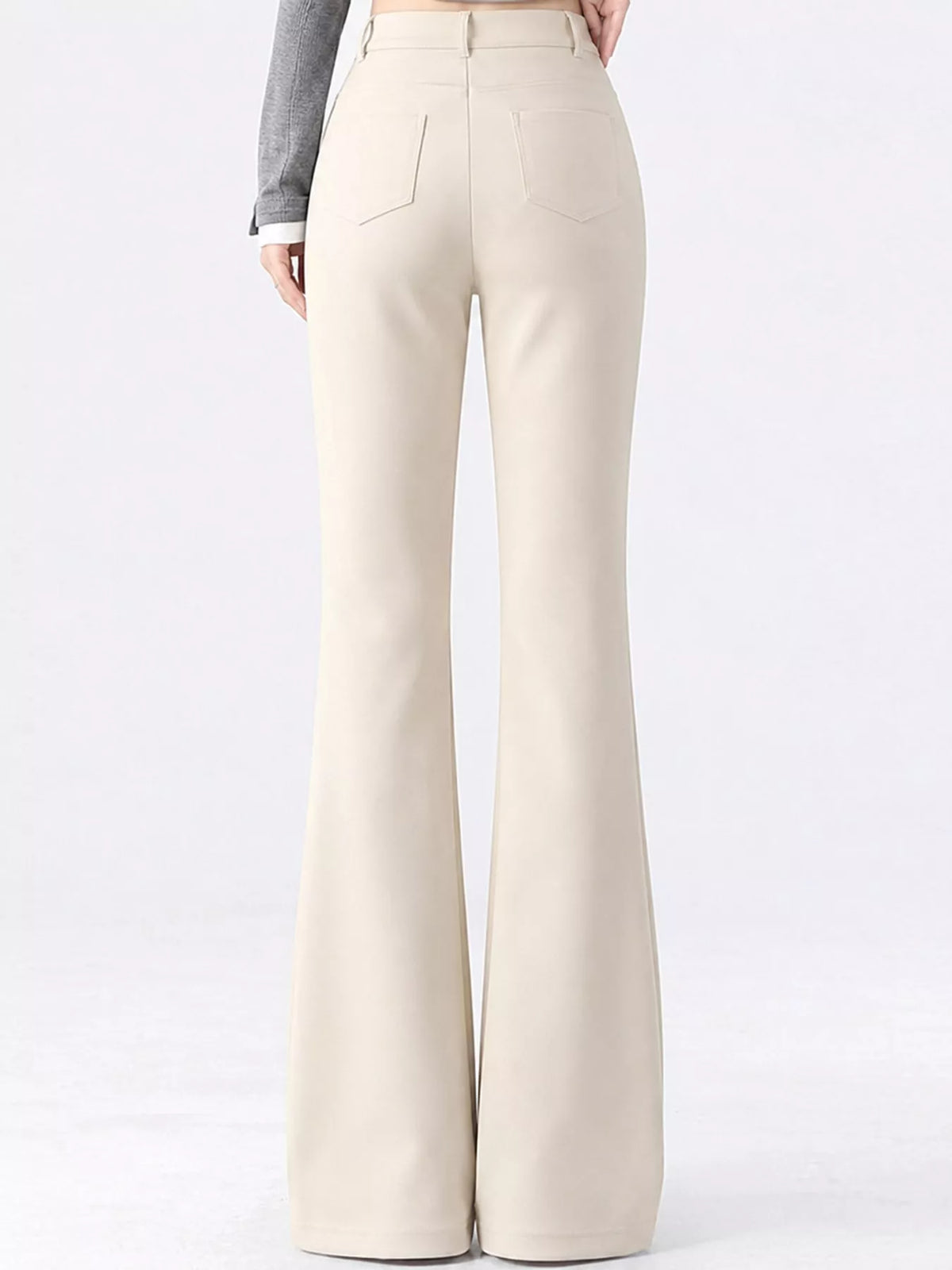 Full Size High-Waisted Slim-Fit Straight-Leg Pants Plus Size