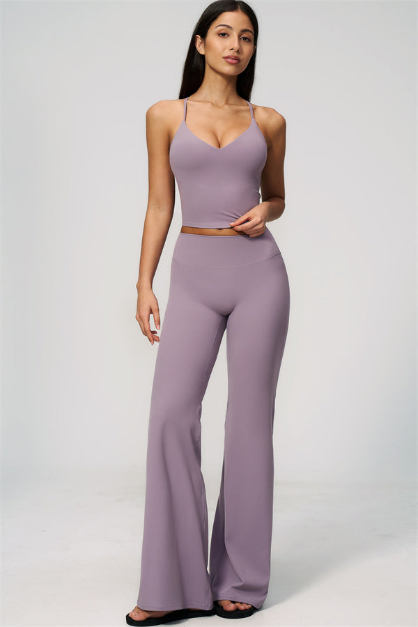 The Zura Tank Top Flared Leggings 2-Piece Set