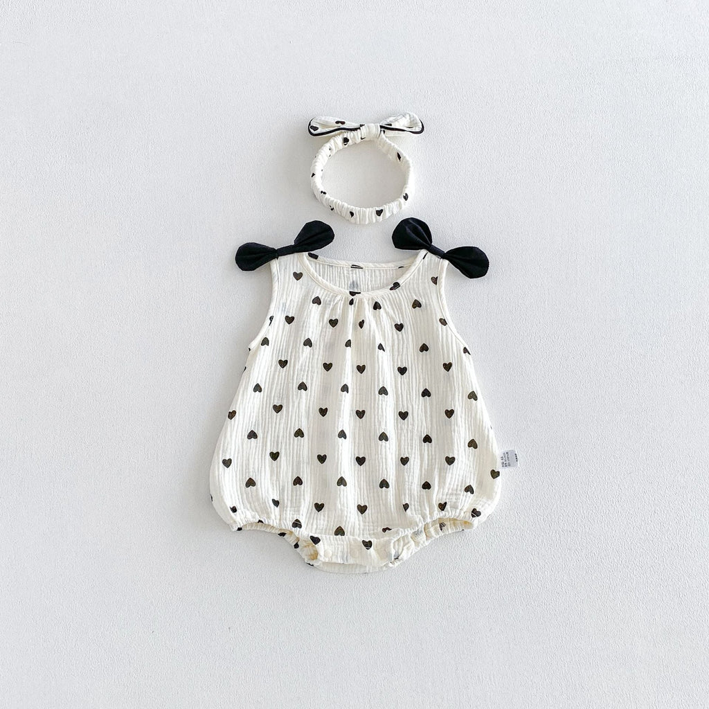 Sleeveless Bodysuit Romper For Baby Girls