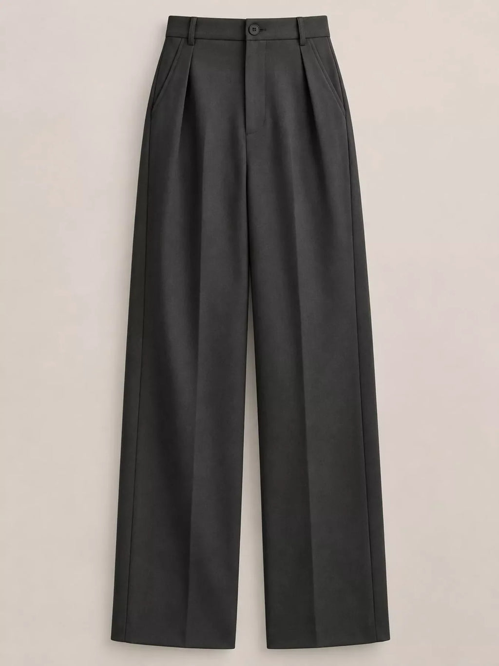 High-Waisted Pleated Wide-Leg Pants