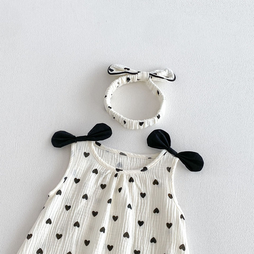 Sleeveless Bodysuit Romper For Baby Girls