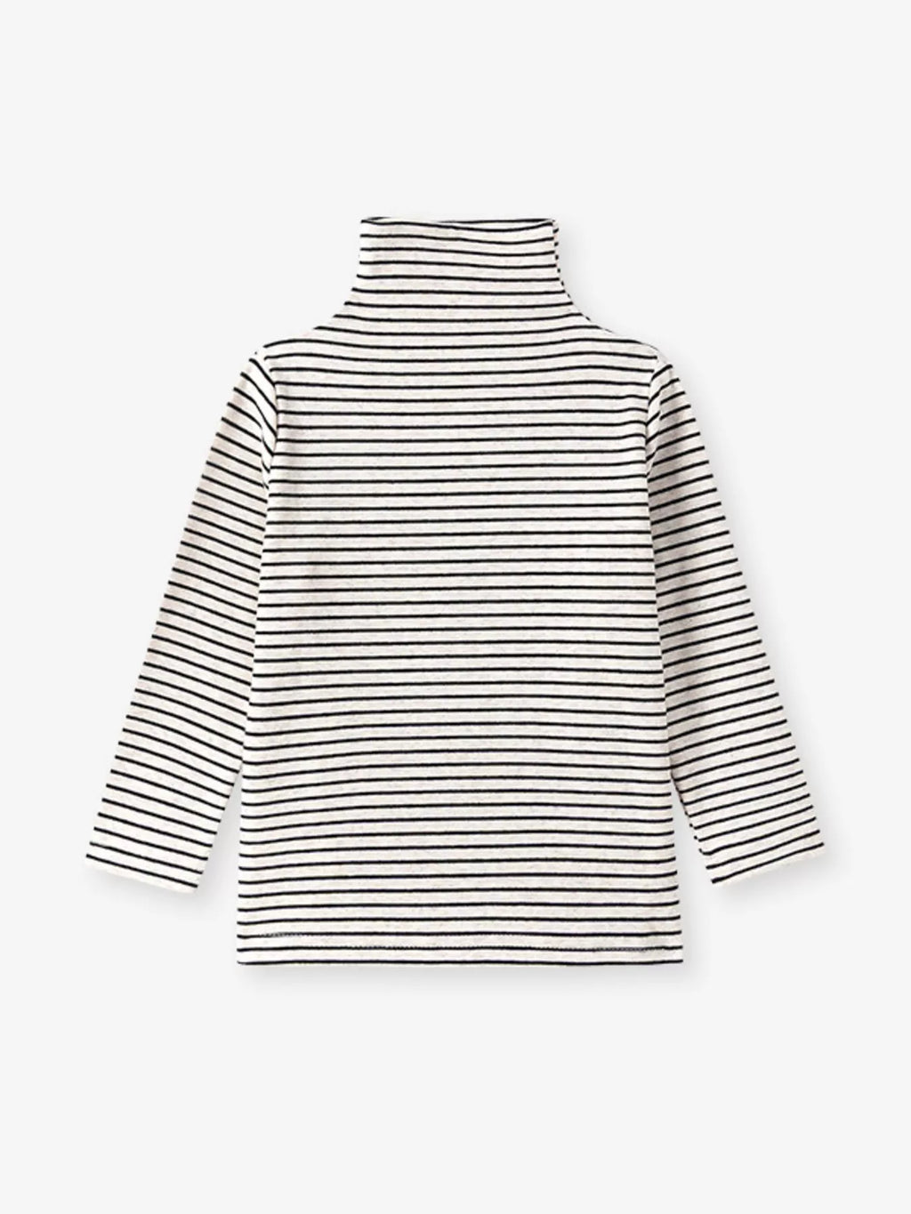 Children's Long-Sleeve Striped Turtleneck T-Shirt