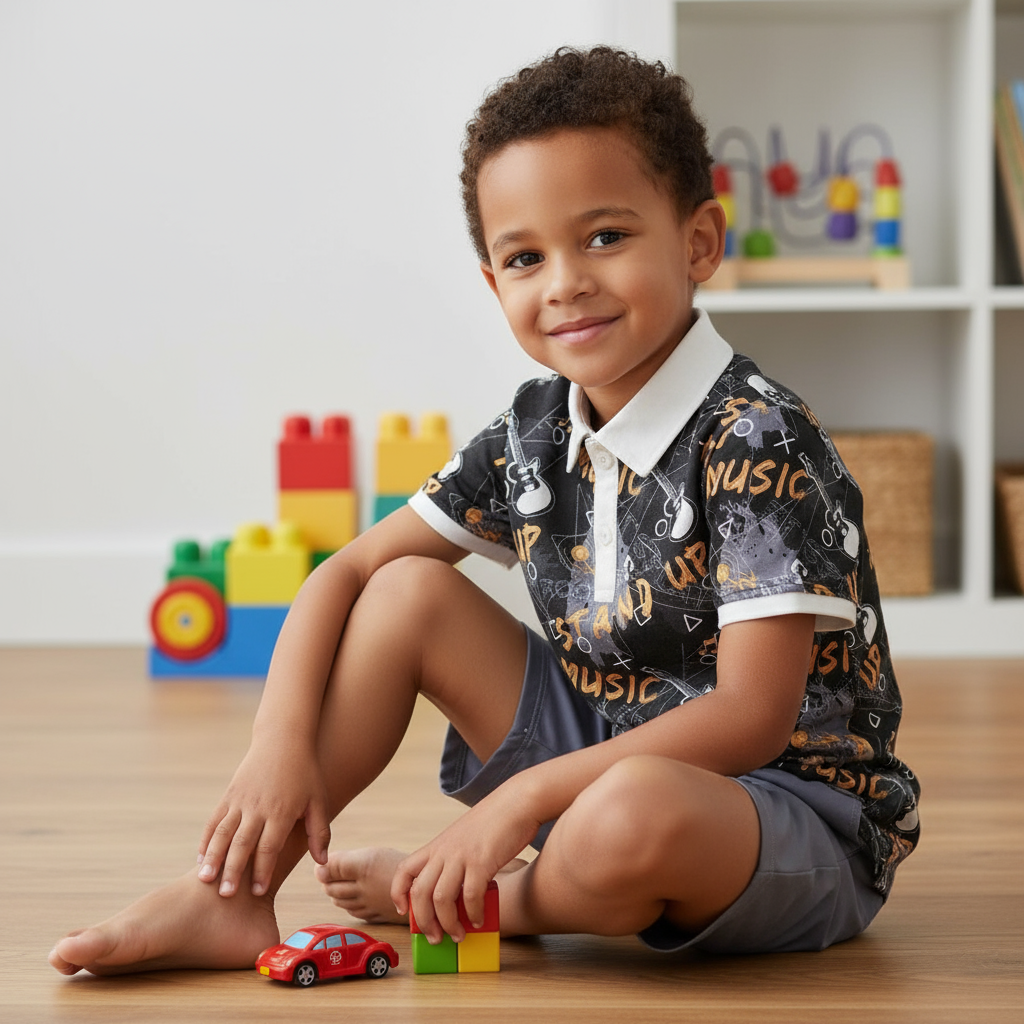 Toddler Boys Clothing Set – Musical Theme | Soft, Comfy & Play‑Ready