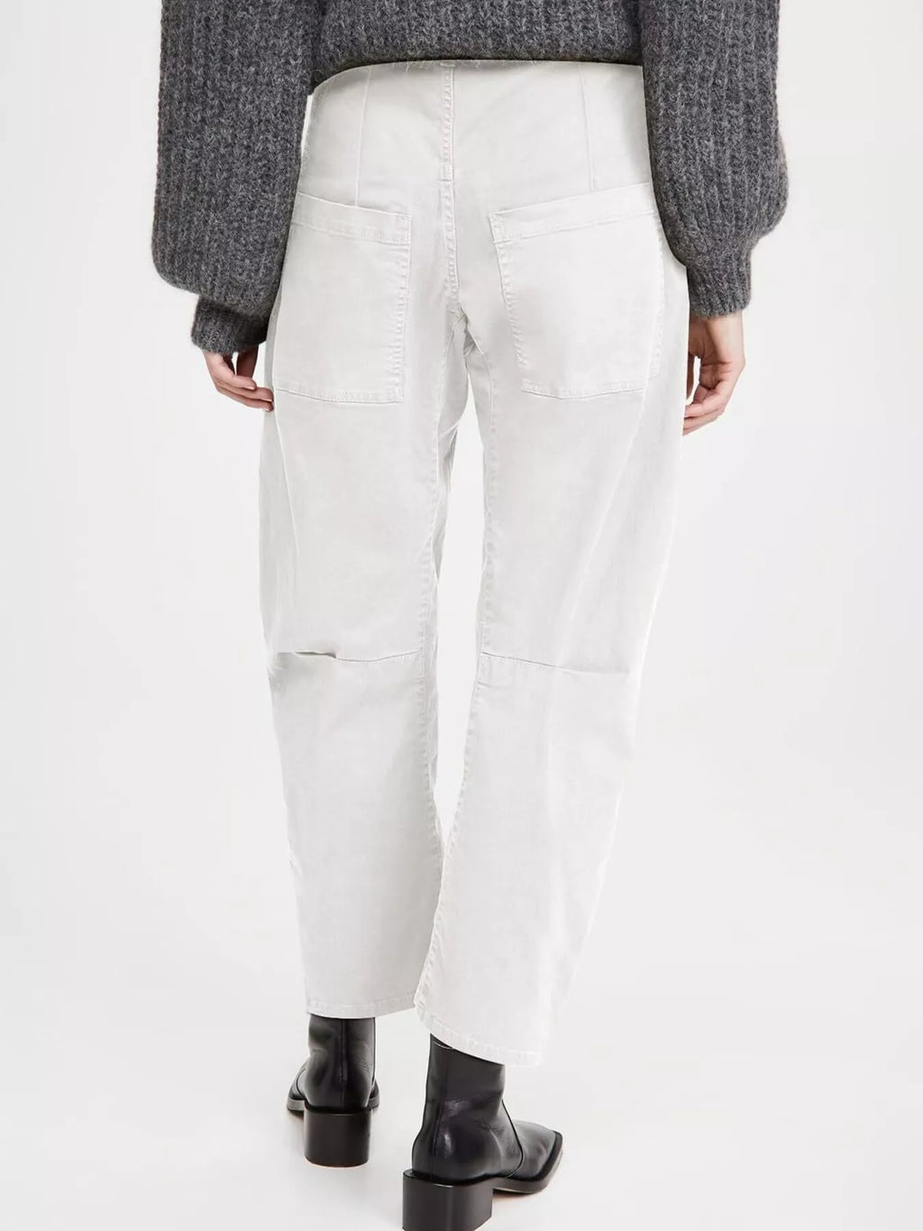Wide-Leg Jeans with Patch Pockets