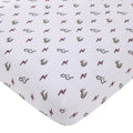 Warner Bros  Harry Potter White, Red, and Gold Lightning Bolt, Golden Snitch, and Glasses Nursery Fitted Crib Sheet