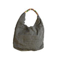 Black and White Woven Hobo