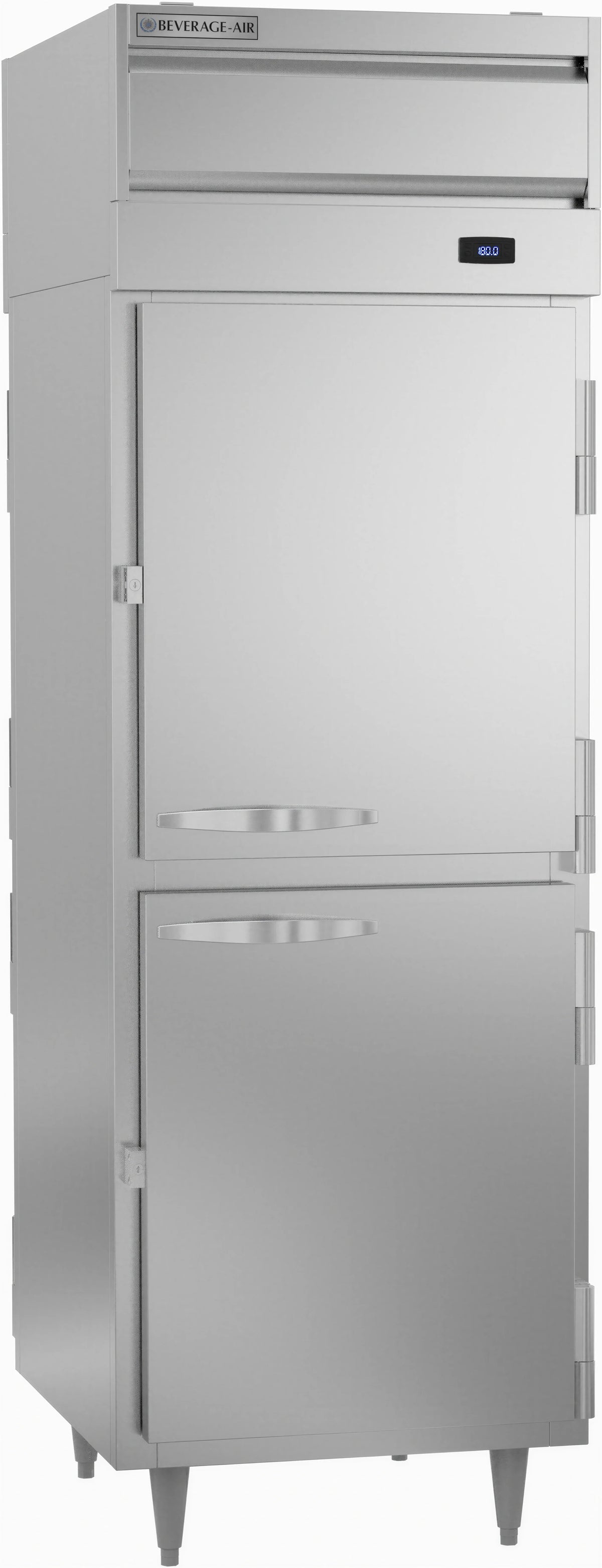 Beverage Air P Series PH1-1HS-PT Pass-Thru Warming Cabinet, 1 Section, 21.01 Cu. Ft., 4 Half-Height Solid Doors, Electronic Controls