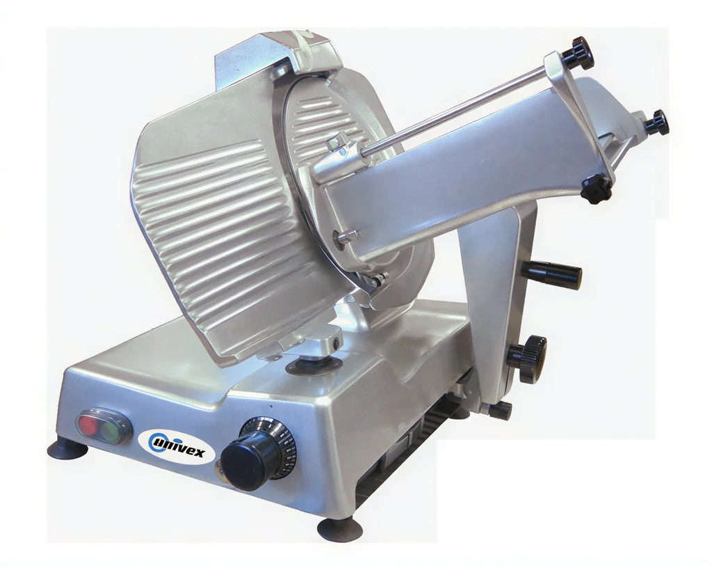 Univex 6612M 12-Inch Manual Gravity-Feed Commercial Slicer with Built-In Sharpener, Anodized Aluminum