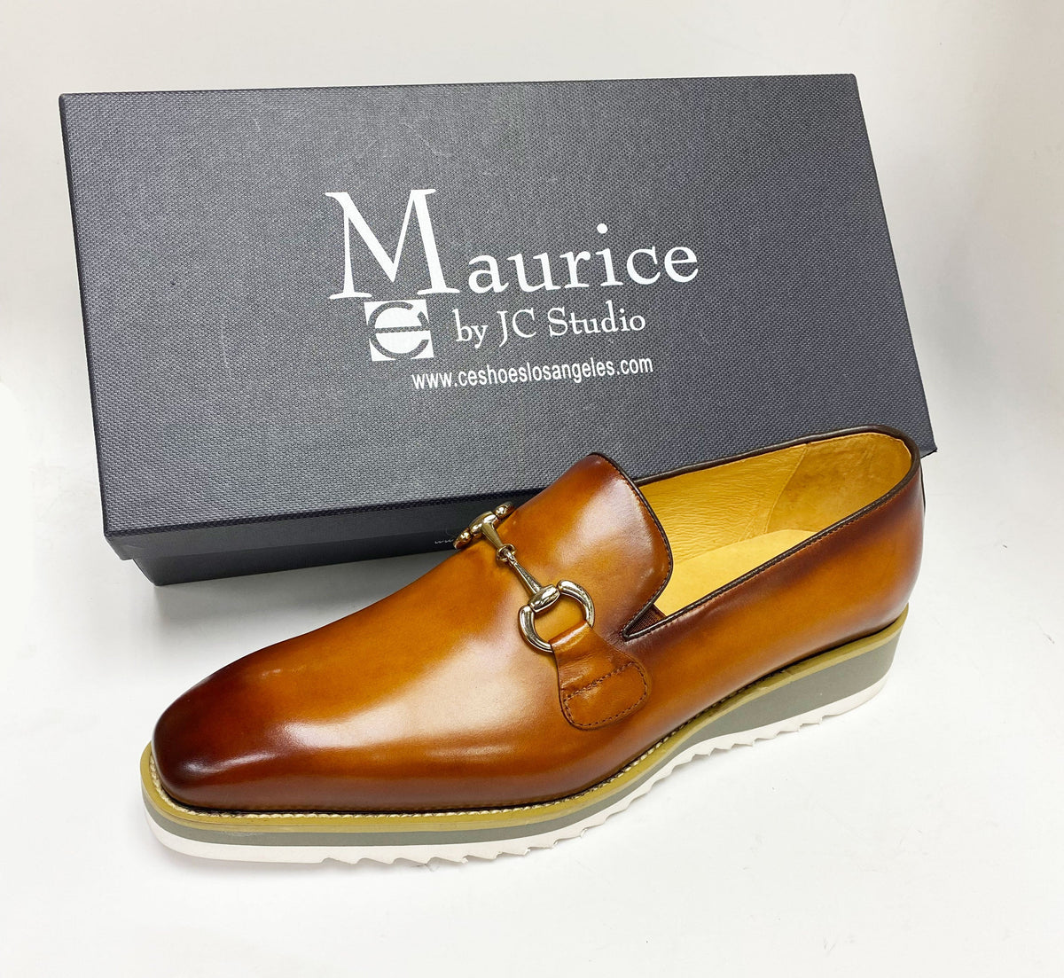 Maurice Horsebit Calfskin Loafer - Cognac
