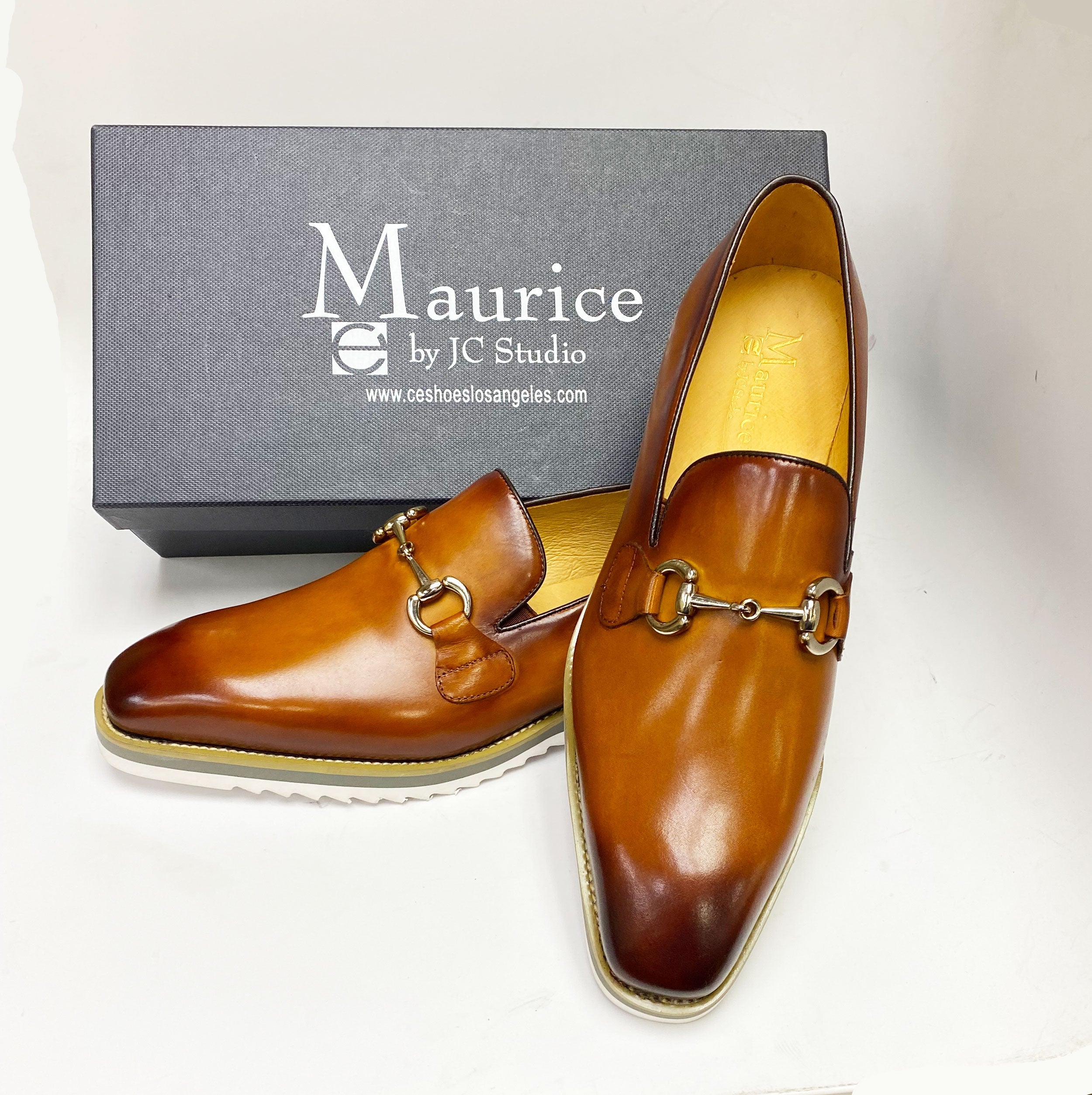 Maurice Horsebit Calfskin Loafer - Cognac