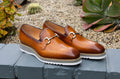 Maurice Horsebit Calfskin Loafer - Cognac