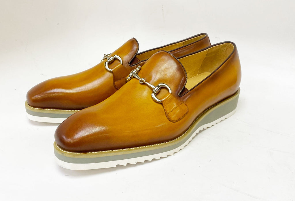 Maurice Horsebit Calfskin Loafer - Cognac