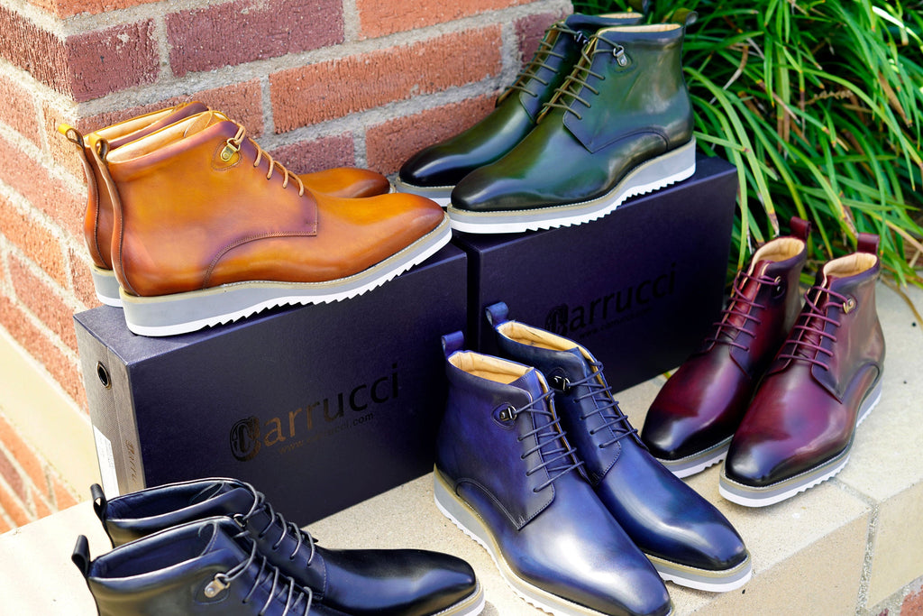 Maurice Burnished Calfskin Boot - Burgundy