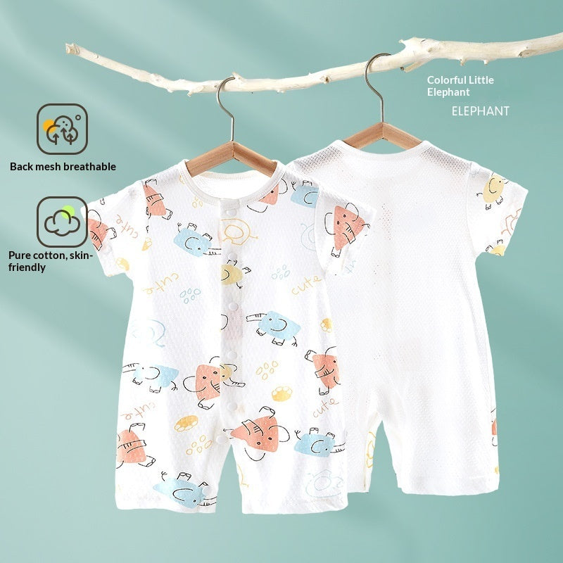 Baby Summer Thin Short-sleeved Jumpsuit