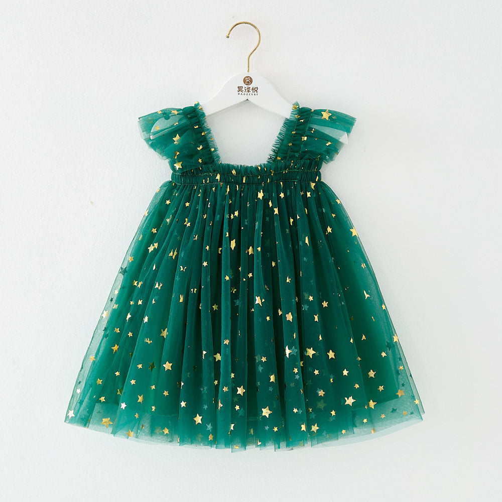 Christmas New Children Shirt XINGX Suspender Skirt For Girls