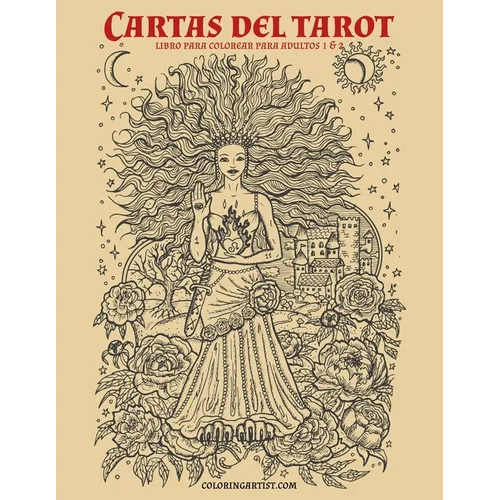 Cartas del tarot libro para colorear para adultos 1 & 2 - Paperback