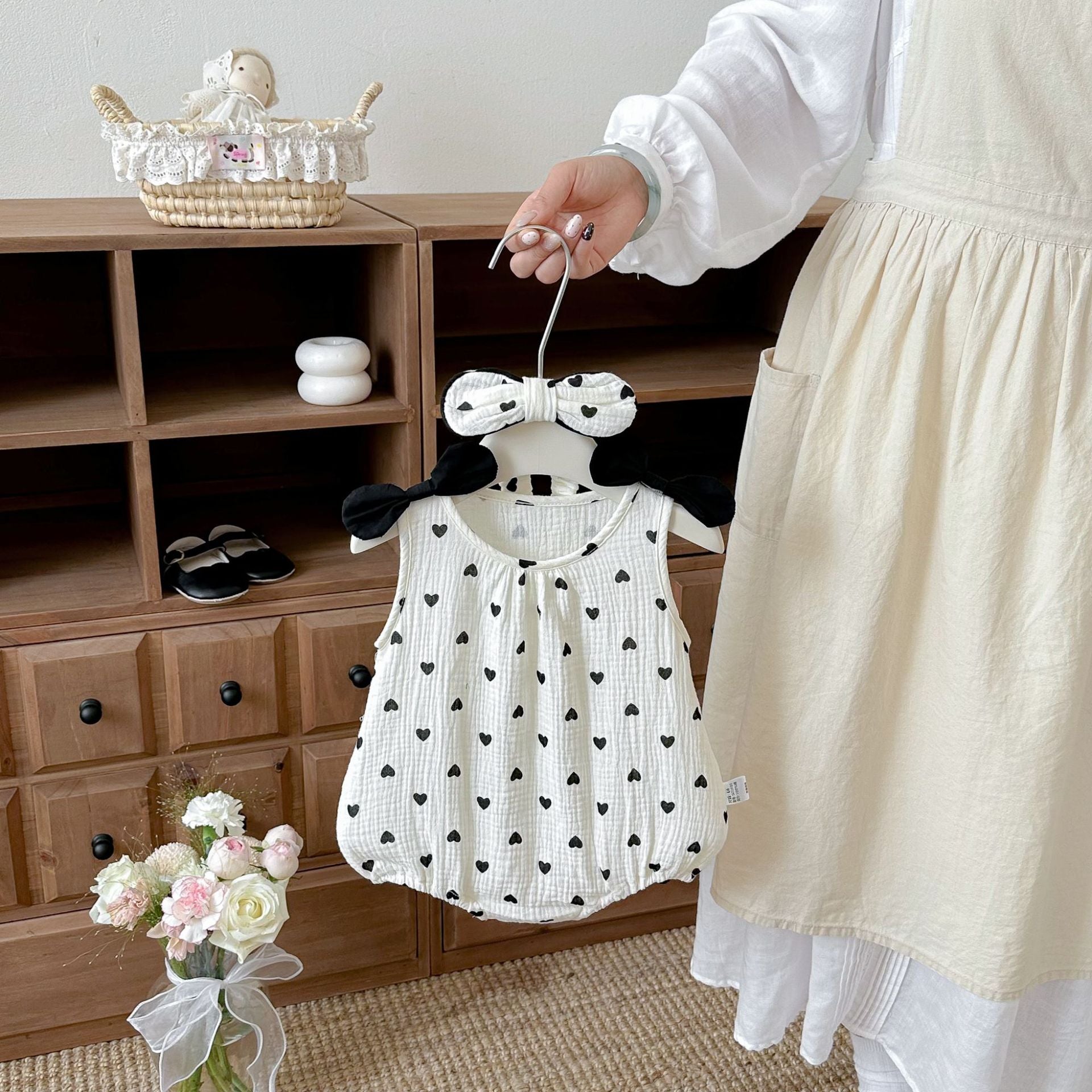 Sleeveless Bodysuit Romper For Baby Girls