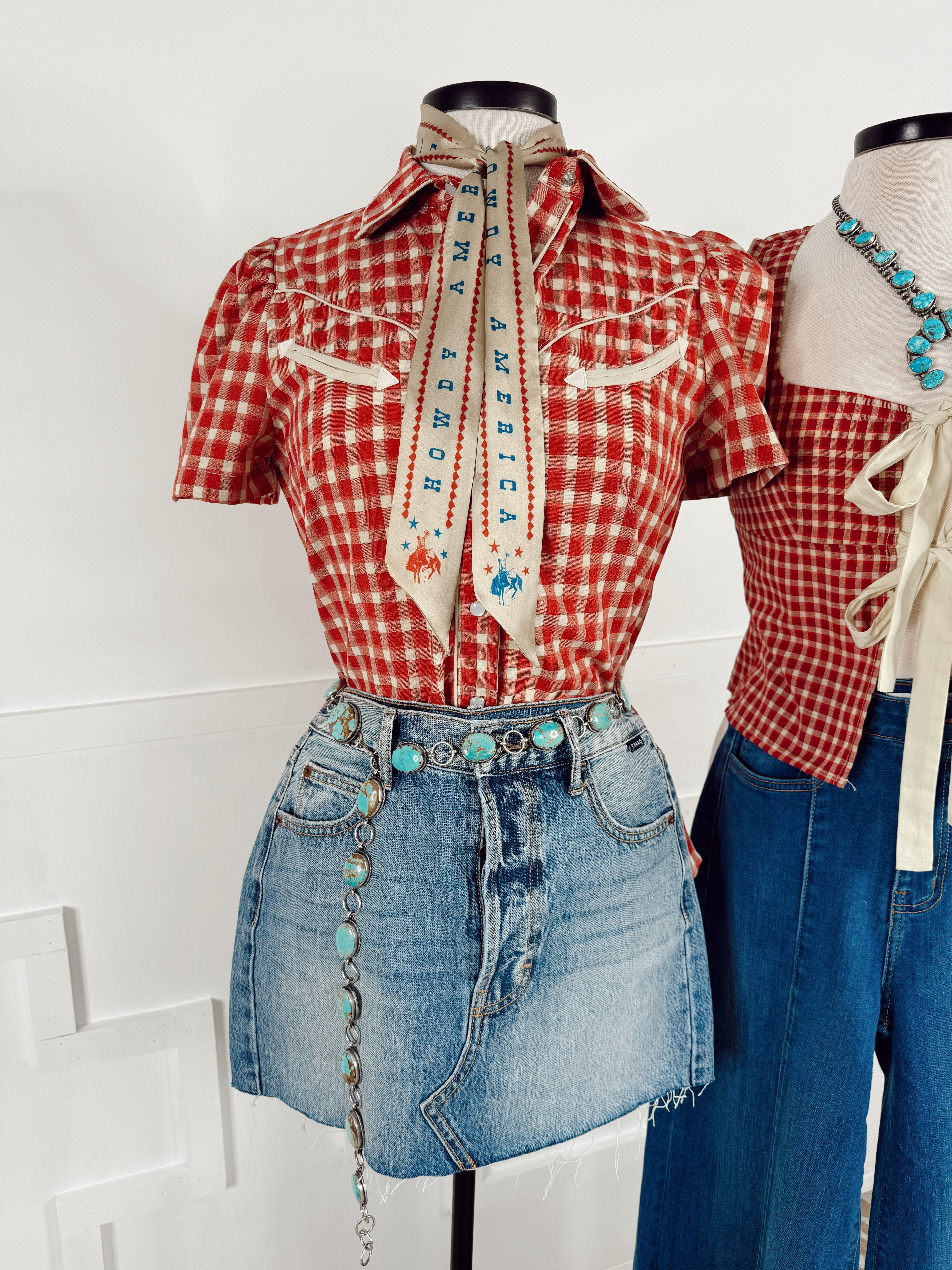 The Gingham Top in Red-BEST SELLER