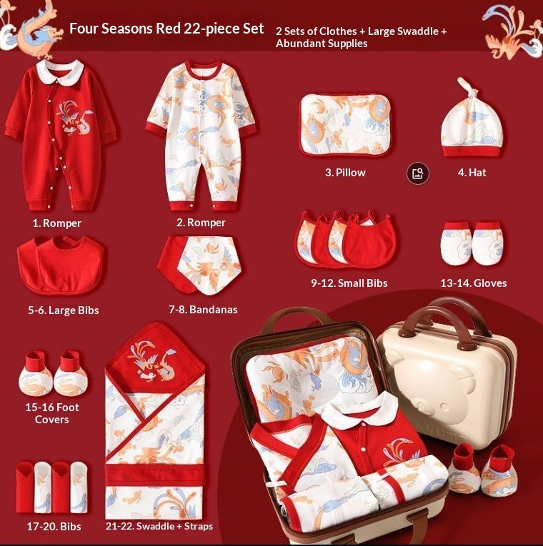 Gift Box Of Pure Cotton Baby Clothes Complete Set Of Gift Items