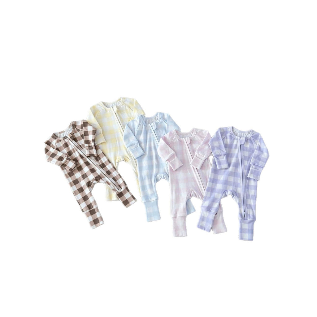 New-style Baby Plaid Onesie Romper