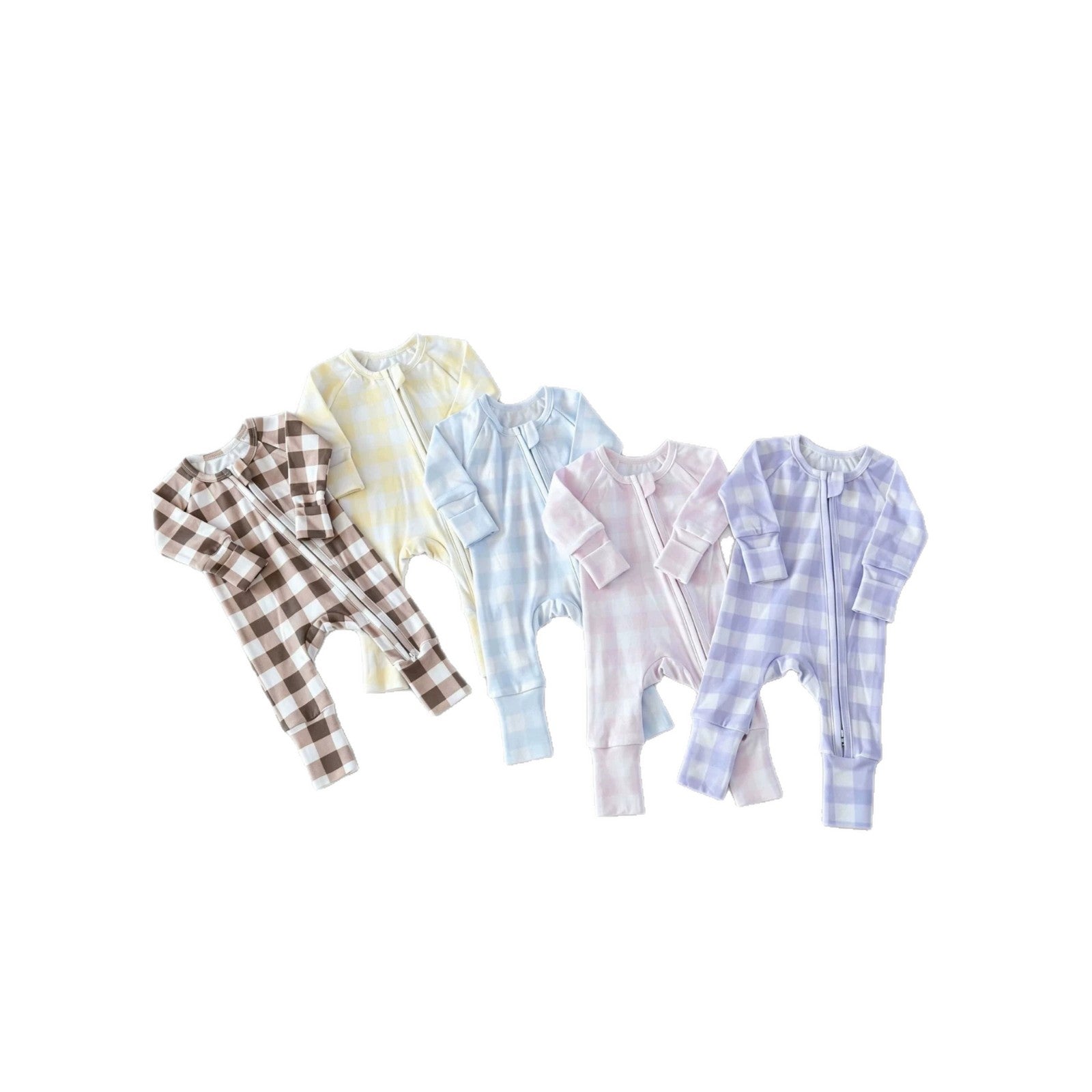 New-style Baby Plaid Onesie Romper