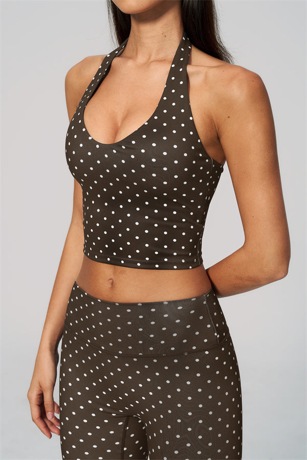 The Frame Halter Tank Top Capri Leggings 2-Piece Set