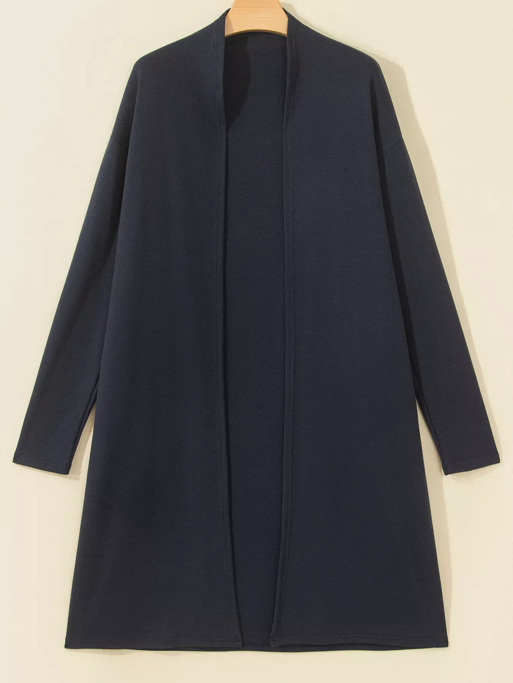 Solid Color Long Sleeve Casual Tunic Shift Cardigan