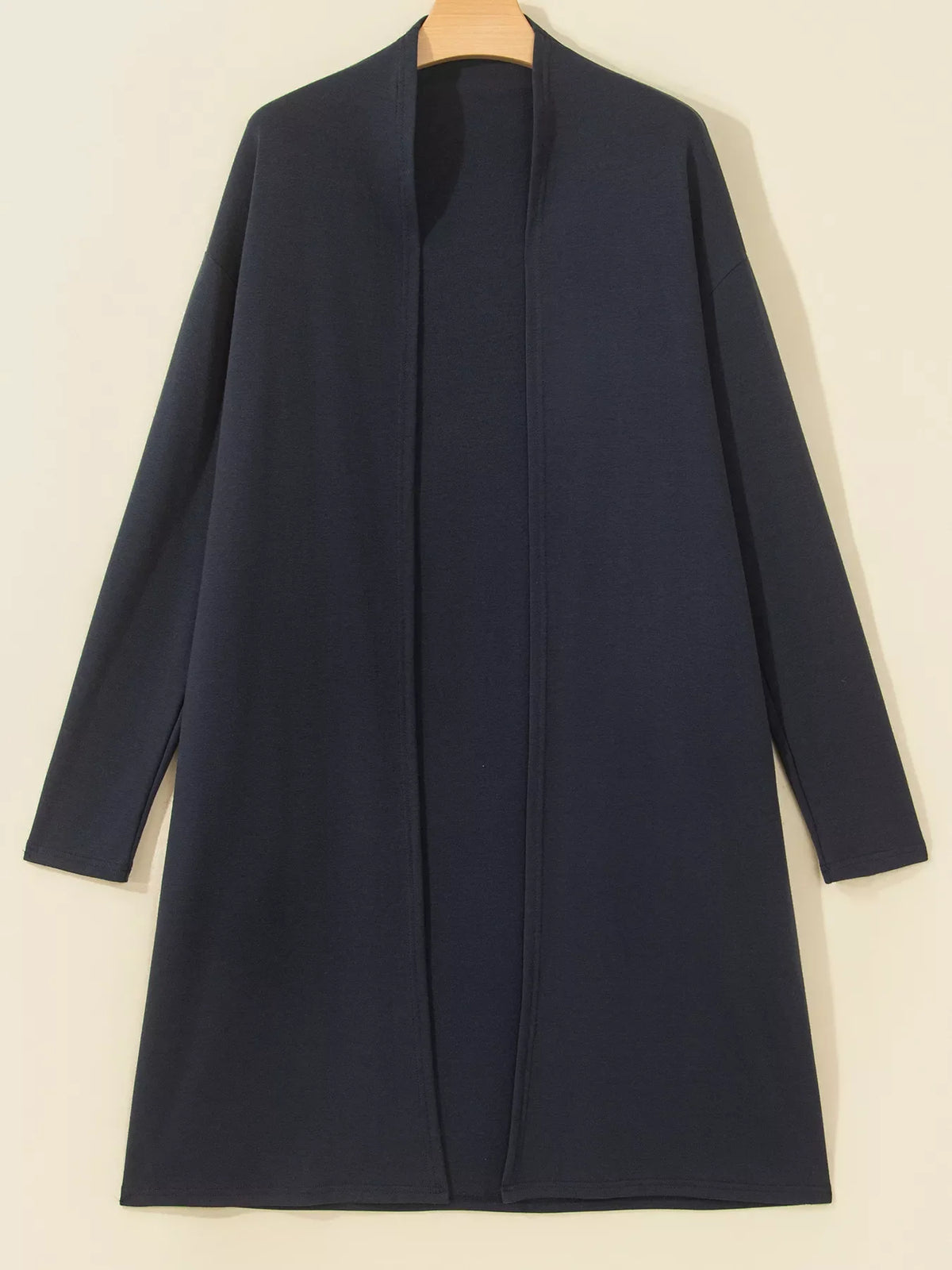Solid Color Long Sleeve Casual Tunic Shift Cardigan