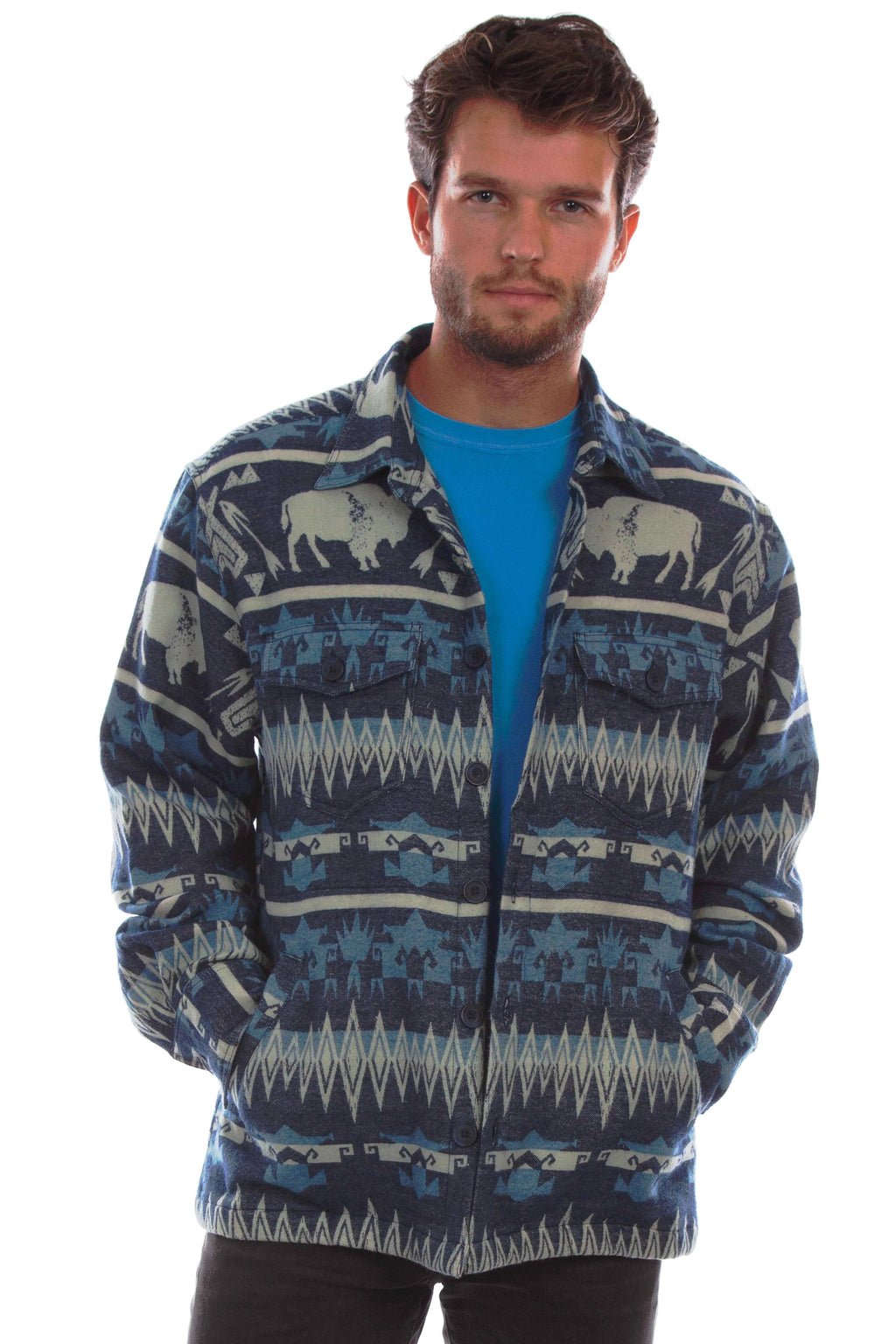 Scully Buffalo Run - Men's Western Flannel Shirt Jacket