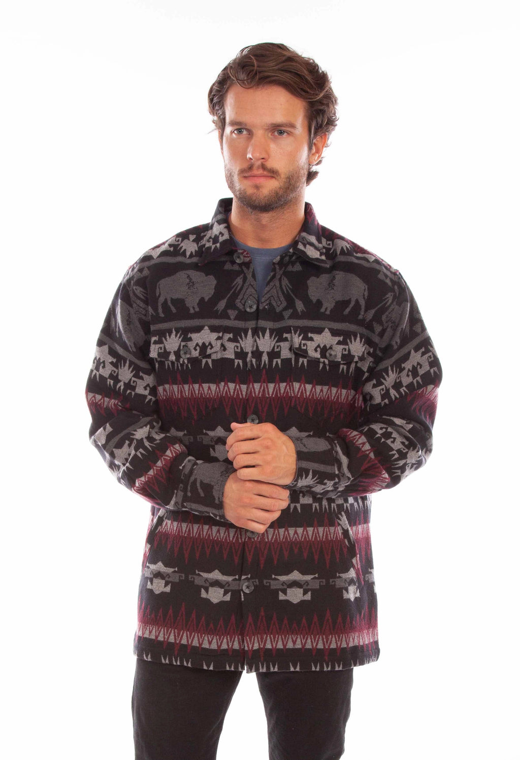 Scully Buffalo Run - Men's Western Flannel Shirt Jacket