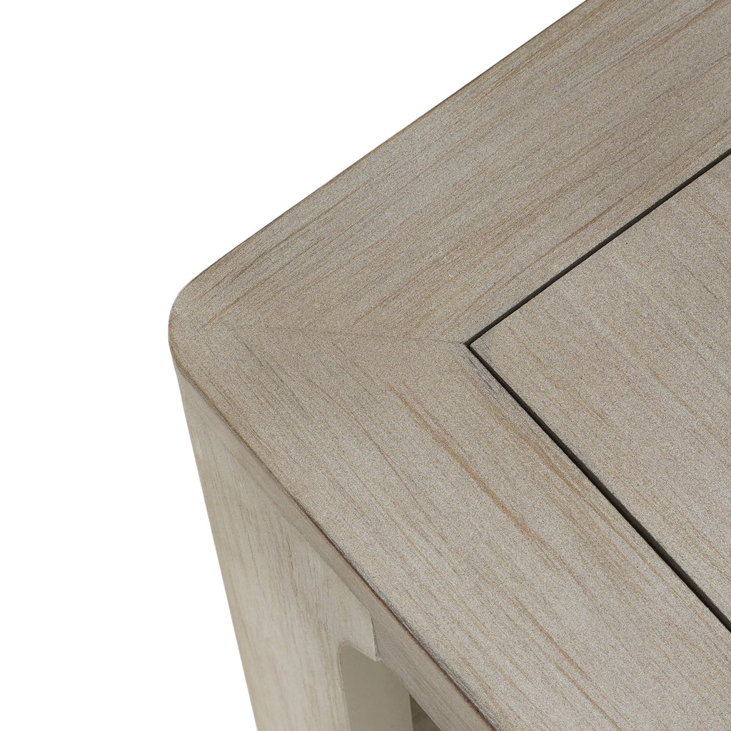 Square Coffee Table with Storage - Light Ash