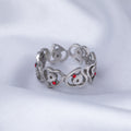 Diabetes Awareness Hearts Stainless Steel Ring