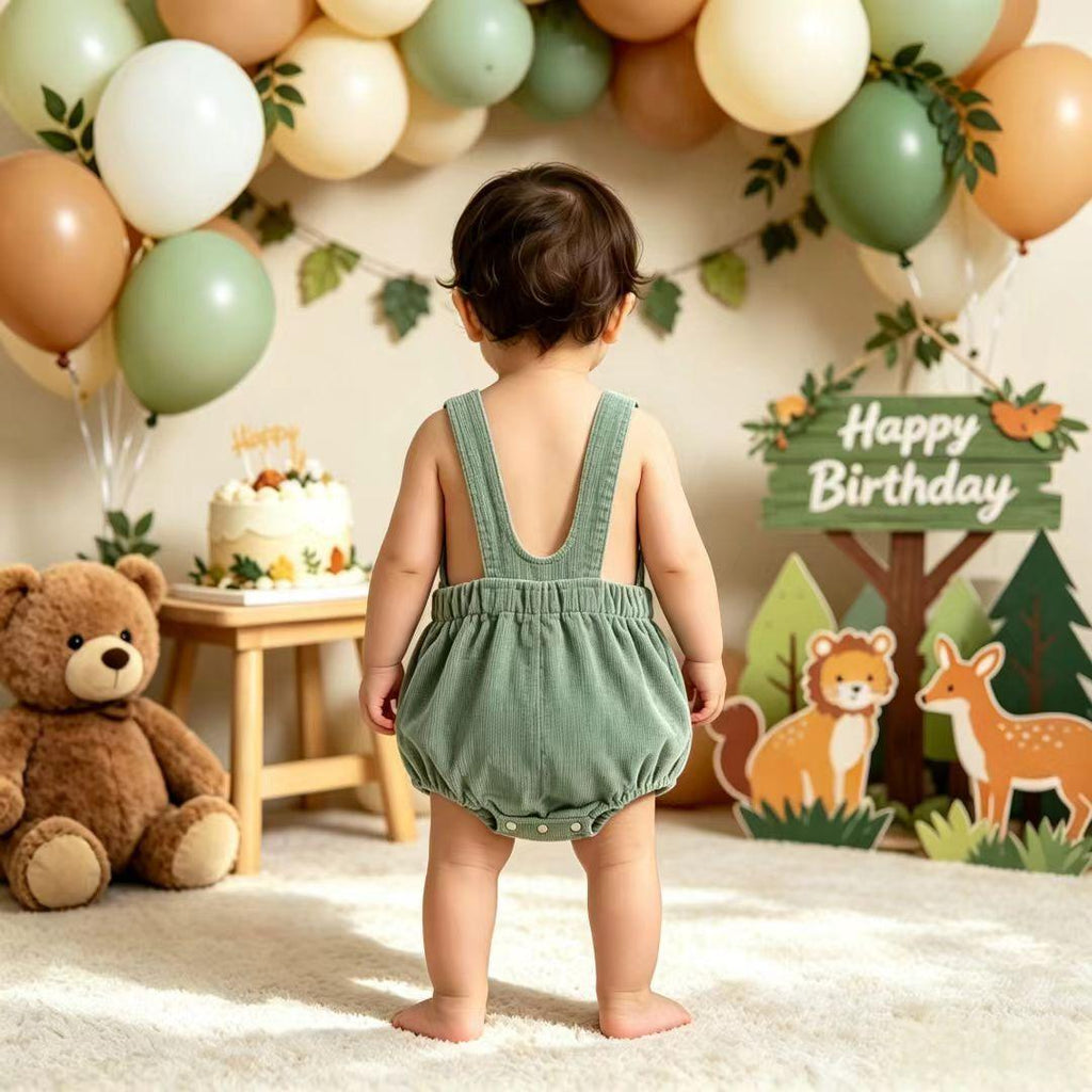 Cute Baby Summer Romper With Embroidered Straps
