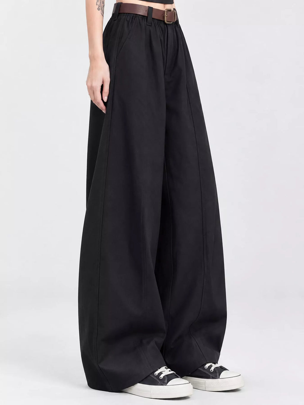 Wide-Leg Cargo Pants