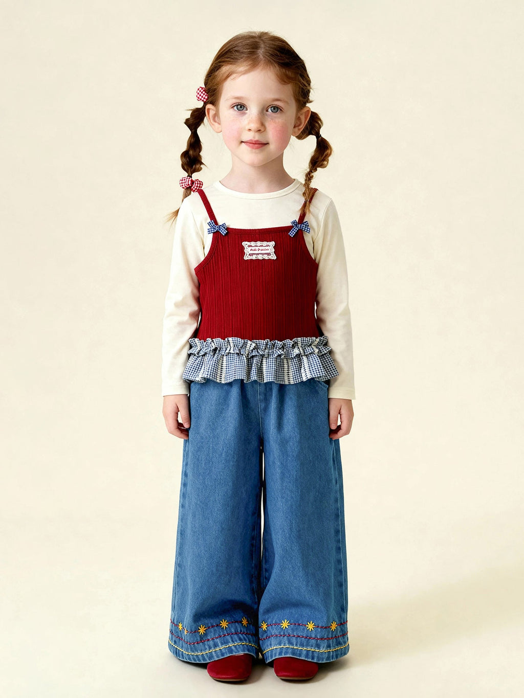 Everyday Versatile Straight-leg Wide-leg Pants For Children