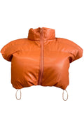 Vegan Leather Puffer Vest