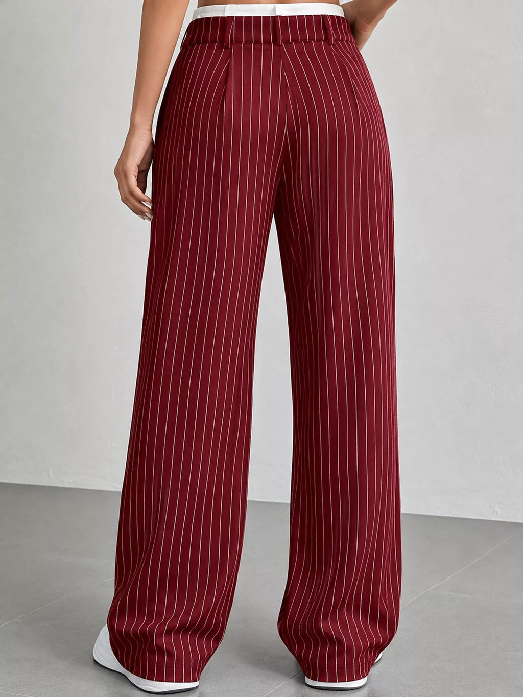 Striped Wide-Leg Pants